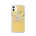 Custom iPhone 11 Madera California Map Phone Case in Woodblock