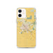 Custom iPhone 12 Madera California Map Phone Case in Woodblock