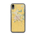 Custom iPhone XR Madera California Map Phone Case in Woodblock