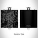 Rendered View of Madison Alabama Map Engraving on 6oz Stainless Steel Flask in Black
