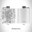 Rendered View of Madison Alabama Map Engraving on 6oz Stainless Steel Flask in White