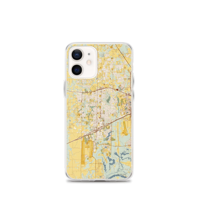 Custom Madison Alabama Map iPhone 12 mini Phone Case in Woodblock
