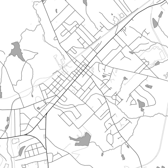 Madison Georgia Map Print in Classic Style Zoomed In Close Up Showing Details