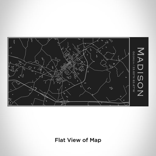 Rendered View of Madison Georgia Map Engraving on 17oz Stainless Steel Insulated Cola Bottle in Black