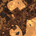Madison Georgia Map Print in Ember Style Zoomed In Close Up Showing Details