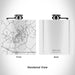 Rendered View of Madison Georgia Map Engraving on 6oz Stainless Steel Flask in White
