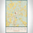 Madison Georgia Map Print Portrait Orientation in Woodblock Style With Shaded Background