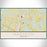 Madison Georgia Map Print Landscape Orientation in Woodblock Style With Shaded Background