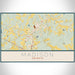 Madison Georgia Map Print Landscape Orientation in Woodblock Style With Shaded Background