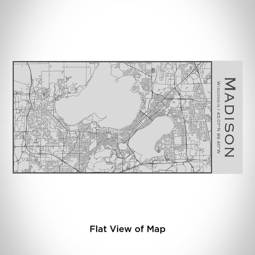 Rendered View of Madison Wisconsin Map Engraving on 17oz Stainless Steel Insulated Cola Bottle