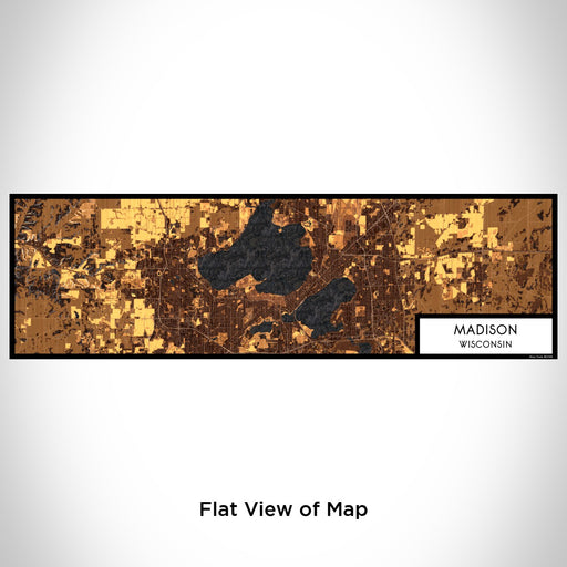 Flat View of Map Custom Madison Wisconsin Map Enamel Mug in Ember