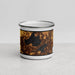 Front View Custom Madison Wisconsin Map Enamel Mug in Ember