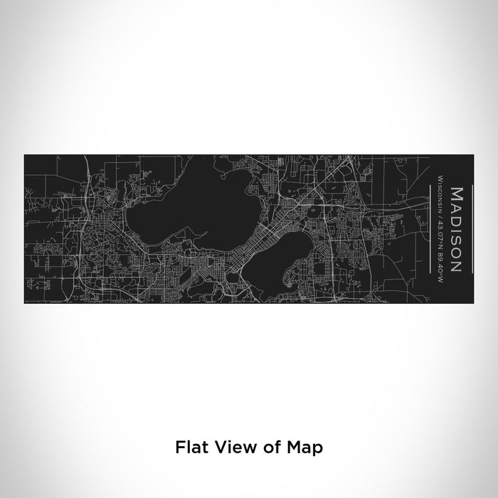 Rendered View of Madison Wisconsin Map Engraving on 10oz Stainless Steel Insulated Cup with Sliding Lid in Black