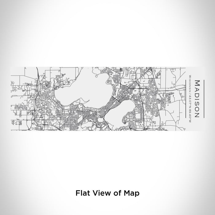 Rendered View of Madison Wisconsin Map Engraving on 10oz Stainless Steel Insulated Cup with Sliding Lid in White