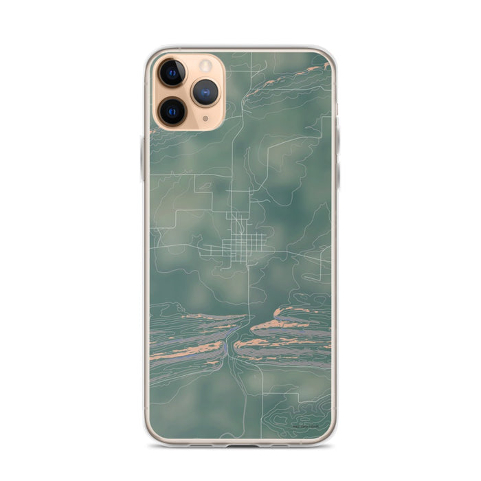 Custom iPhone 11 Pro Max Magazine Arkansas Map Phone Case in Afternoon