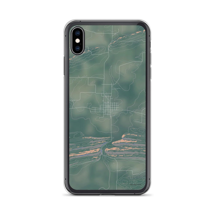 Custom iPhone XS Max Magazine Arkansas Map Phone Case in Afternoon