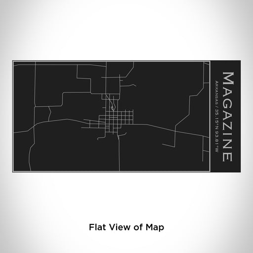 Rendered View of Magazine Arkansas Map Engraving on 17oz Stainless Steel Insulated Cola Bottle in Black