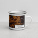 Right View Custom Magazine Arkansas Map Enamel Mug in Ember