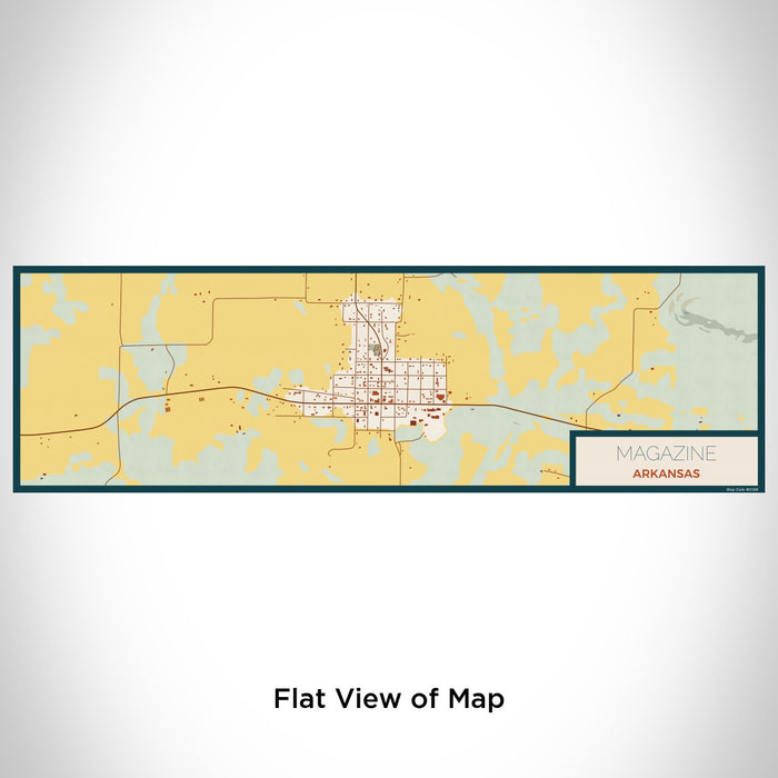 Flat View of Map Custom Magazine Arkansas Map Enamel Mug in Woodblock