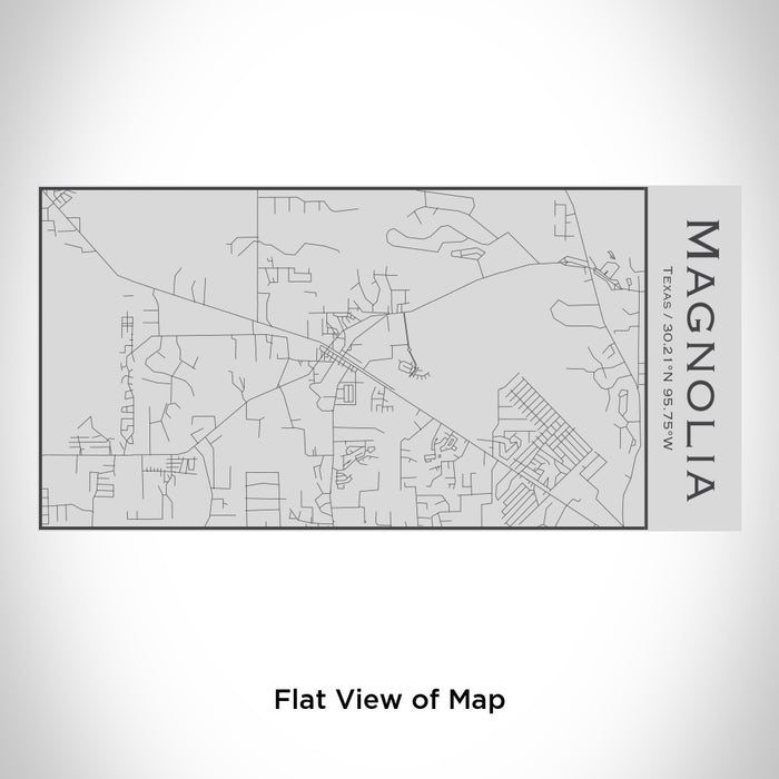 Rendered View of Magnolia Texas Map Engraving on 17oz Stainless Steel Insulated Cola Bottle