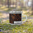 Right View Custom Magnolia Texas Map Enamel Mug in Ember on Grass With Trees in Background