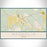 Magnolia Texas Map Print Landscape Orientation in Woodblock Style With Shaded Background