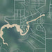 Magnolia Springs Alabama Map Print in Afternoon Style Zoomed In Close Up Showing Details