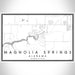 Magnolia Springs Alabama Map Print Landscape Orientation in Classic Style With Shaded Background