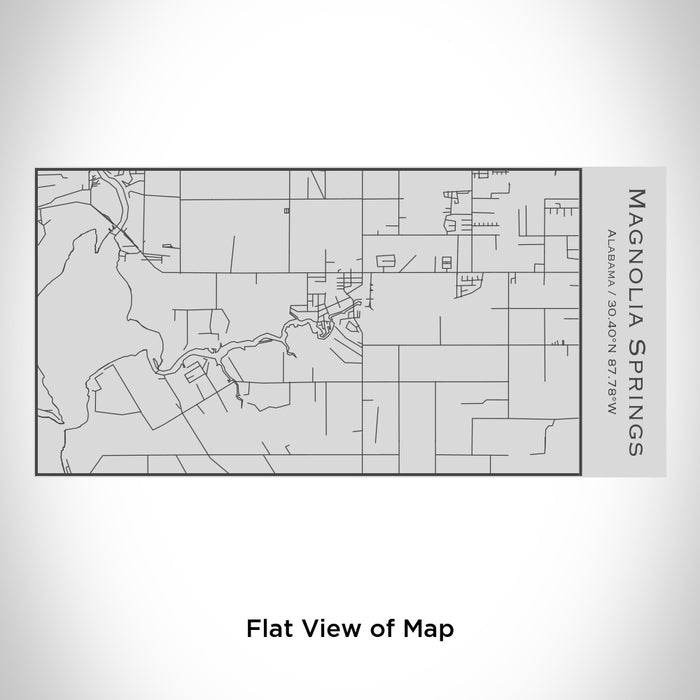 Rendered View of Magnolia Springs Alabama Map Engraving on 17oz Stainless Steel Insulated Cola Bottle