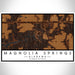 Magnolia Springs Alabama Map Print Landscape Orientation in Ember Style With Shaded Background