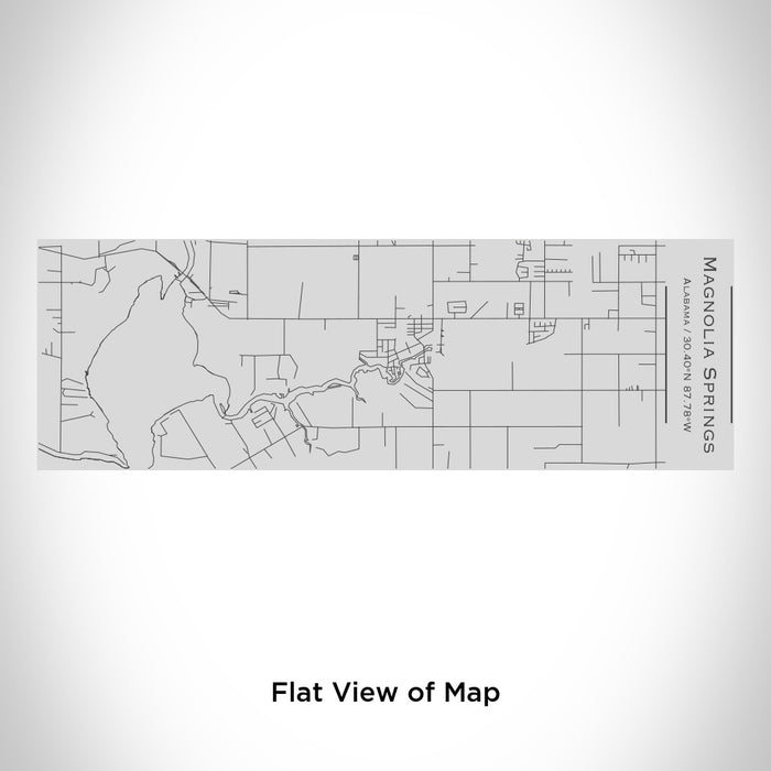 Rendered View of Magnolia Springs Alabama Map Engraving on 10oz Stainless Steel Insulated Cup with Sipping Lid