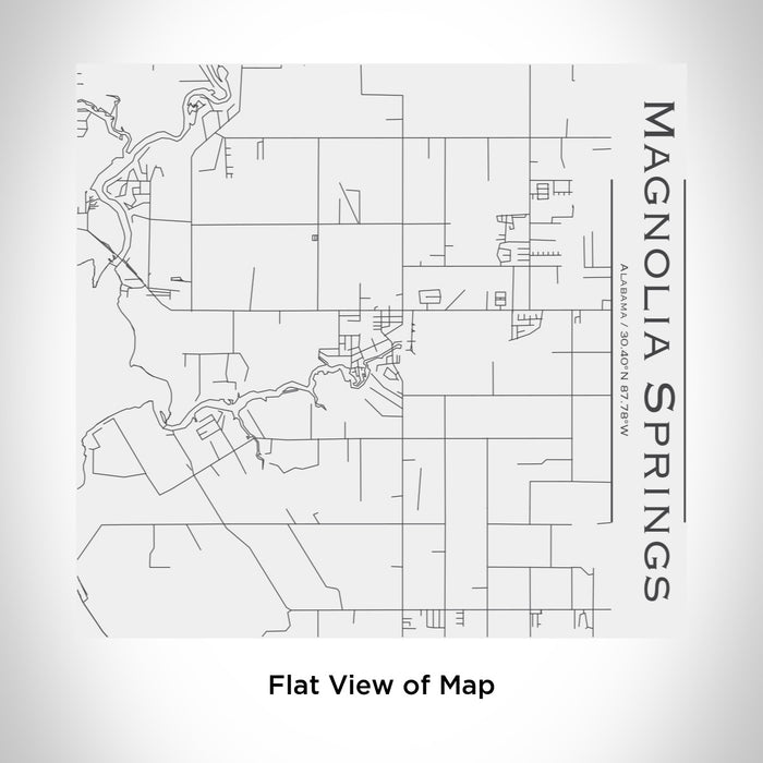 Rendered View of Magnolia Springs Alabama Map Engraving on 17oz Stainless Steel Insulated Tumbler in White
