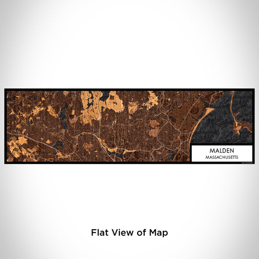Flat View of Map Custom Malden Massachusetts Map Enamel Mug in Ember