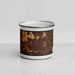Front View Custom Malden Massachusetts Map Enamel Mug in Ember