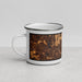 Left View Custom Malden Massachusetts Map Enamel Mug in Ember