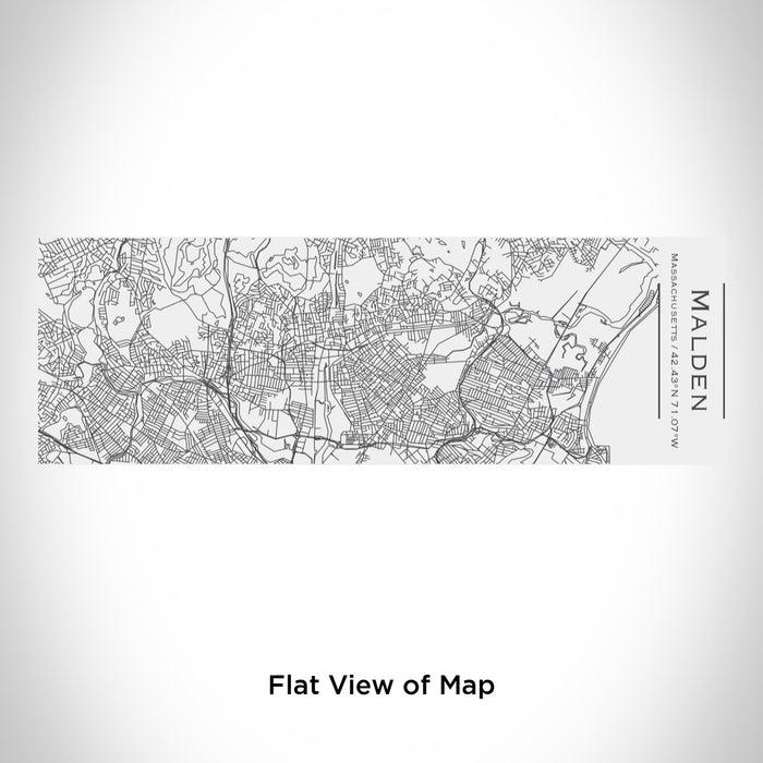 Rendered View of Malden Massachusetts Map Engraving on 10oz Stainless Steel Insulated Cup with Sliding Lid in White