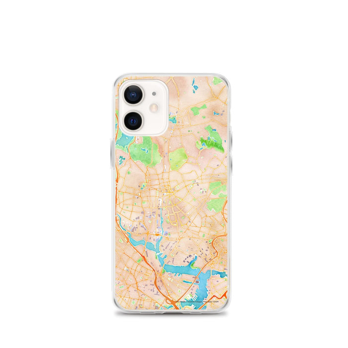 Custom Malden Massachusetts Map iPhone 12 mini Phone Case in Watercolor
