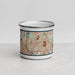 Front View Custom Malden Massachusetts Map Enamel Mug in Woodblock