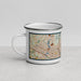 Left View Custom Malden Massachusetts Map Enamel Mug in Woodblock