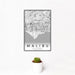 12x18 Malibu California Map Print Portrait Orientation in Classic Style With Small Cactus Plant in White Planter