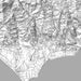 Malibu California Map Print in Classic Style Zoomed In Close Up Showing Details
