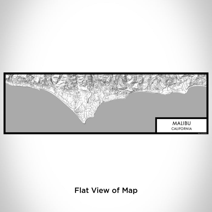 Flat View of Map Custom Malibu California Map Enamel Mug in Classic
