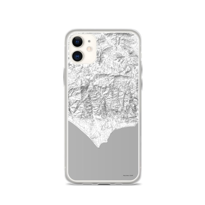 Custom iPhone 11 Malibu California Map Phone Case in Classic