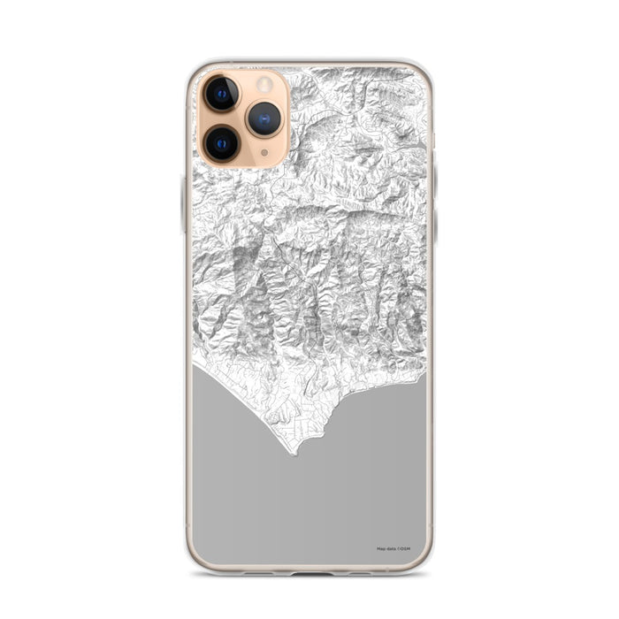 Custom iPhone 11 Pro Max Malibu California Map Phone Case in Classic
