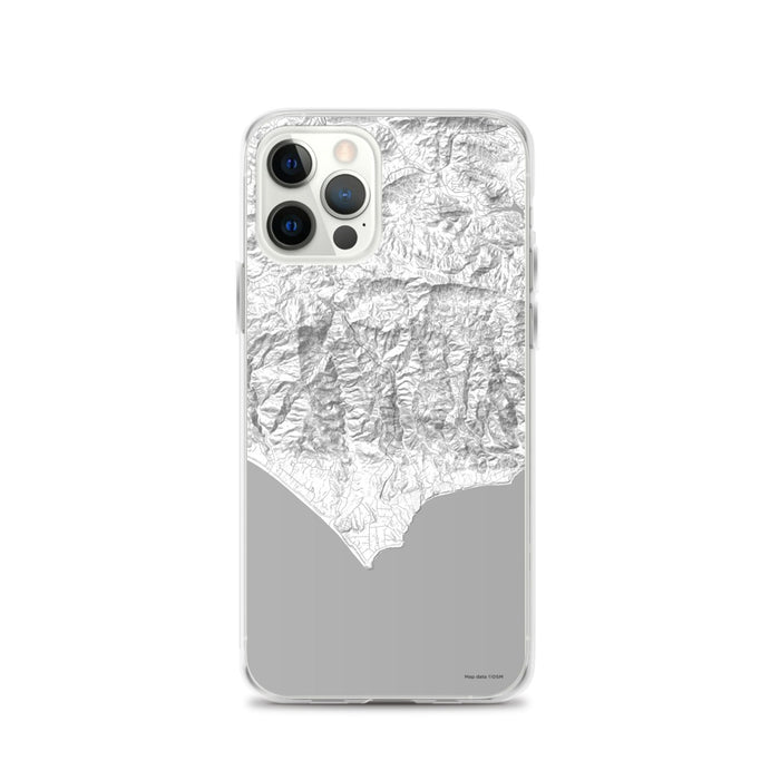 Custom iPhone 12 Pro Malibu California Map Phone Case in Classic