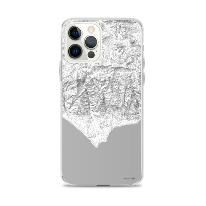 Custom iPhone 12 Pro Max Malibu California Map Phone Case in Classic