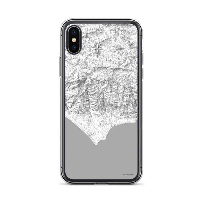 Custom iPhone X/XS Malibu California Map Phone Case in Classic