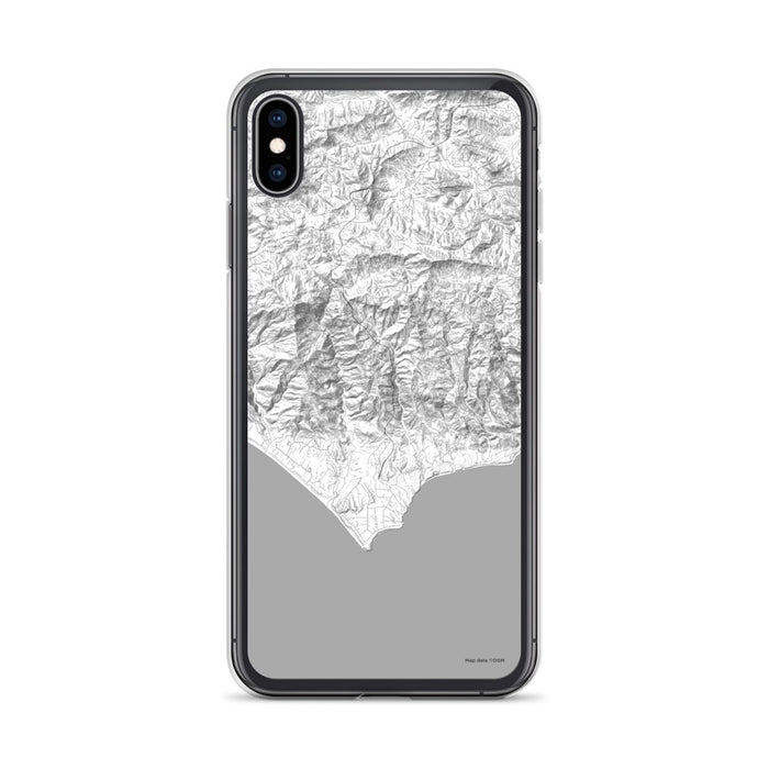 Custom iPhone XS Max Malibu California Map Phone Case in Classic