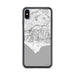 Custom iPhone XS Max Malibu California Map Phone Case in Classic
