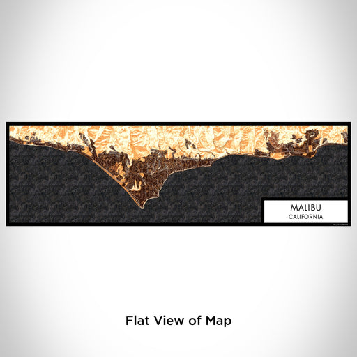 Flat View of Map Custom Malibu California Map Enamel Mug in Ember